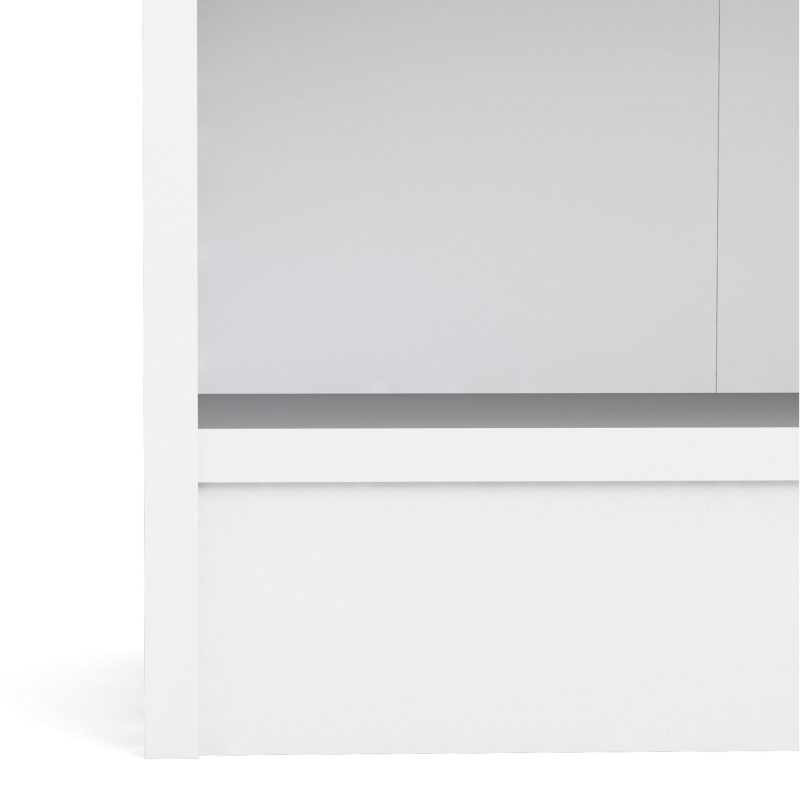 Basic Low Wide Bookcase (2 Shelves) in White - Image 11