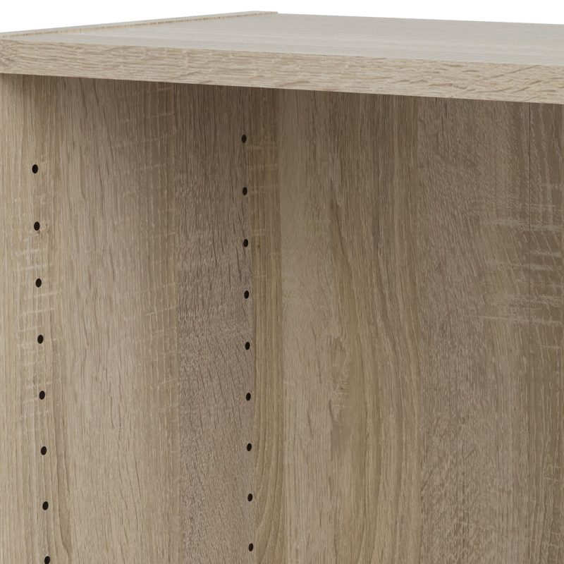 Basic Low Wide Bookcase (2 Shelves) in Oak - Image 9