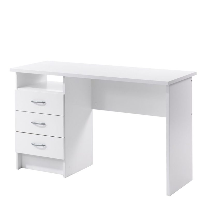 Function Plus Desk 3 Drawers in White - Image 3