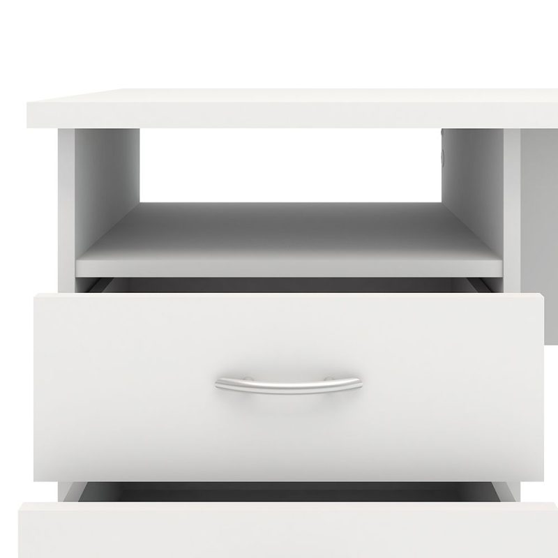 Function Plus Desk 3 Drawers in White - Image 6