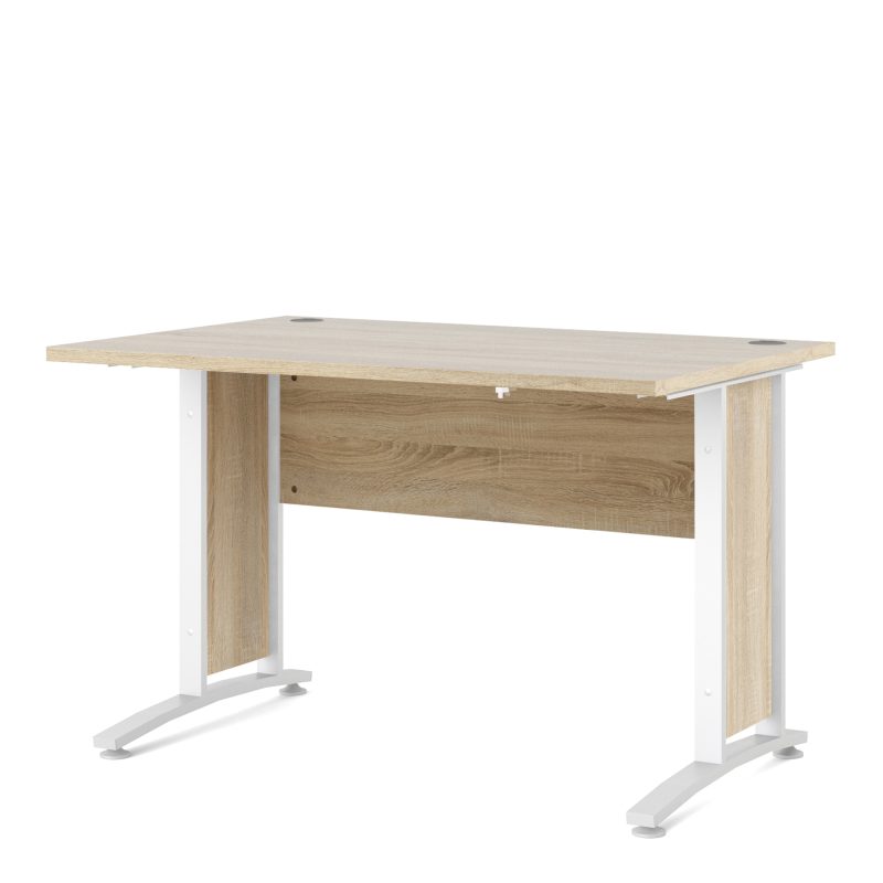Prima Desk 120cm in Oak with White Legs - Image 3