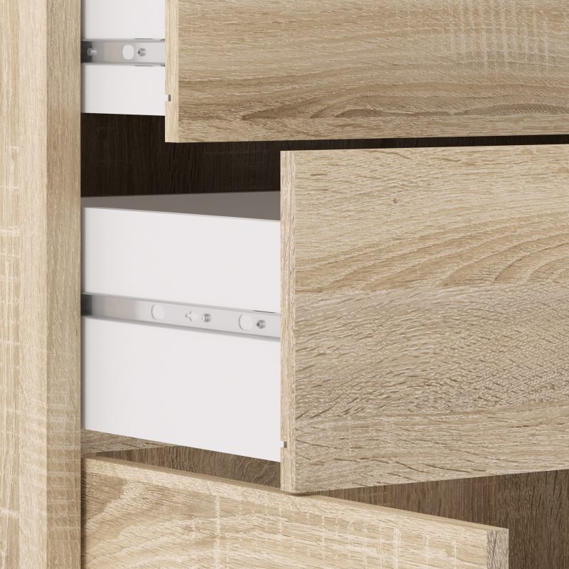 Prima Bookcase 2 Shelves with 2 Drawers and 2 Doors in Oak - Image 10