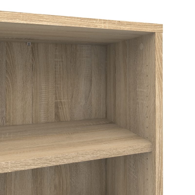Prima Bookcase 2 Shelves with 2 Drawers and 2 Doors in Oak - Image 8