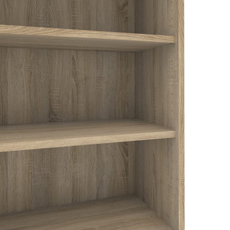 Prima Bookcase 2 Shelves with 2 Drawers and 2 Doors in Oak - Image 9