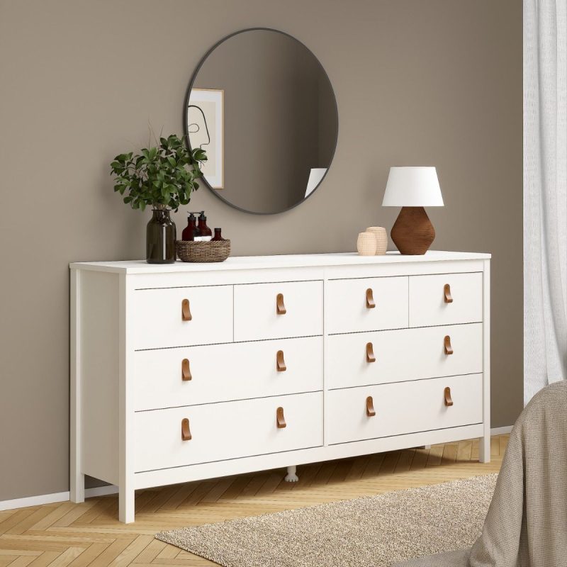 Barcelona Double Dresser 4+4 Drawers in White - Image 7