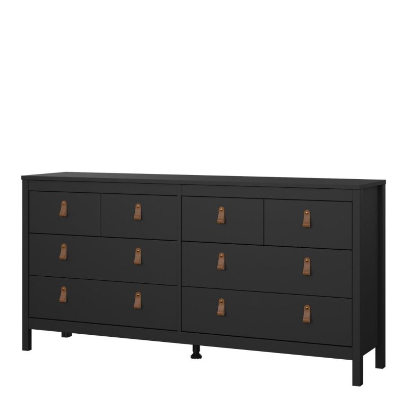 Barcelona Double Dresser 4+4 Drawers in Matt Black - Image 3