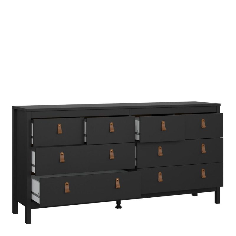 Barcelona Double Dresser 4+4 Drawers in Matt Black - Image 5