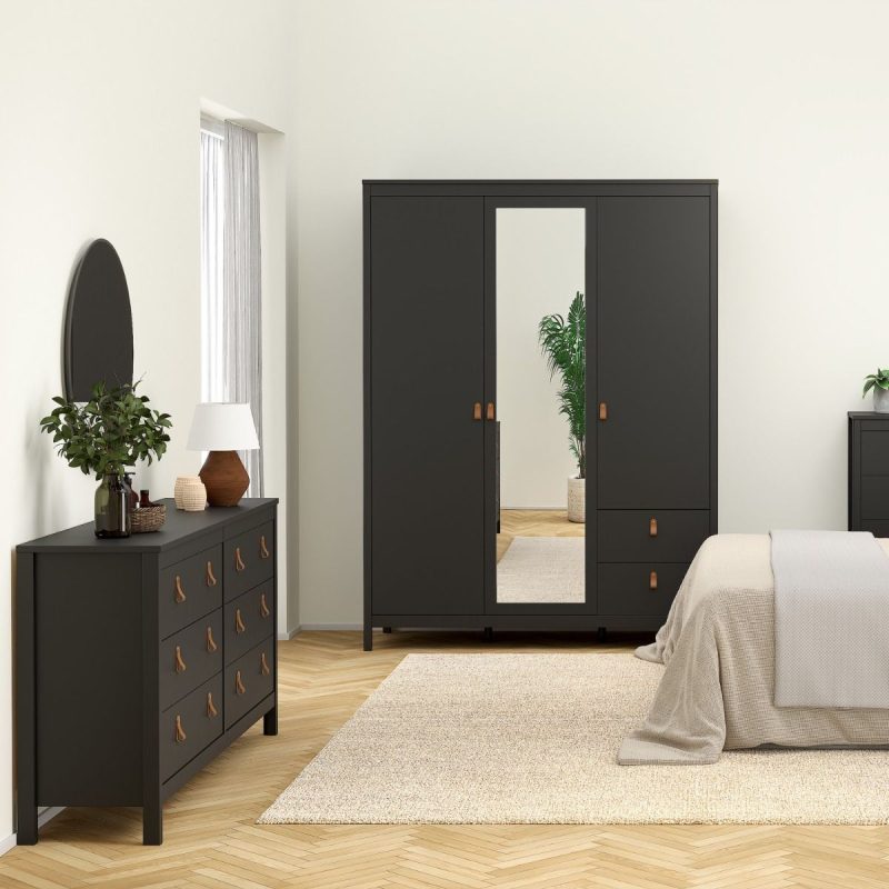 Barcelona Double Dresser 4+4 Drawers in Matt Black - Image 6