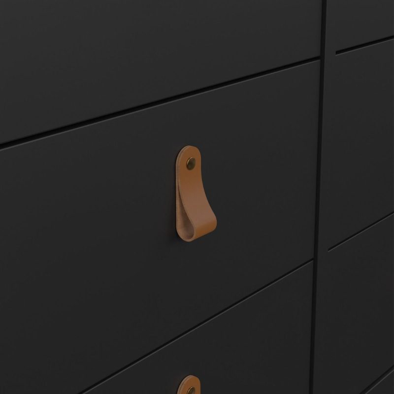 Barcelona Double Dresser 4+4 Drawers in Matt Black - Image 9