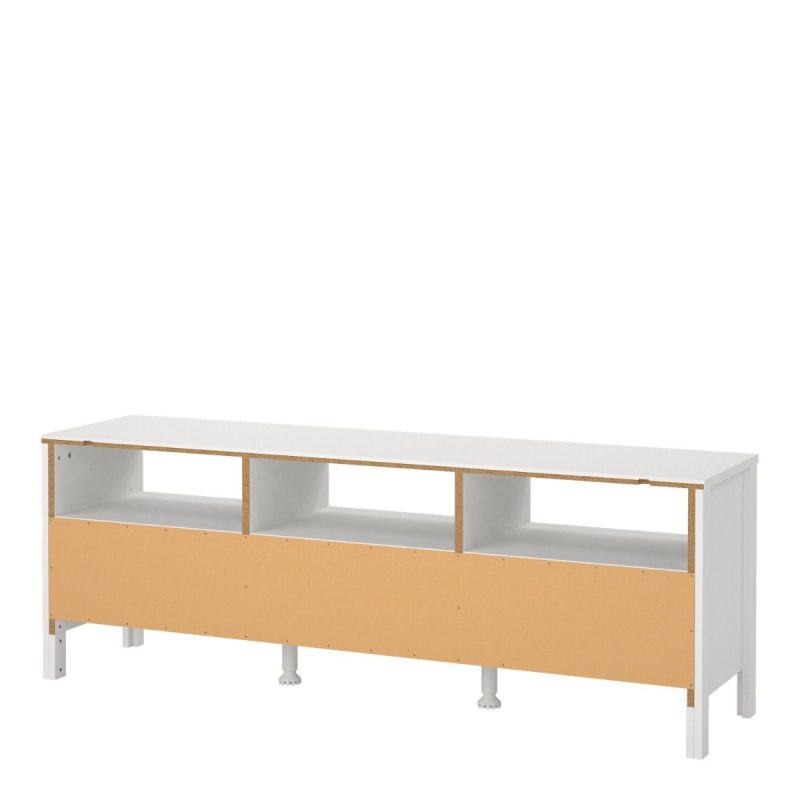 Barcelona Tv Unit 3 Drawers in White - Image 4