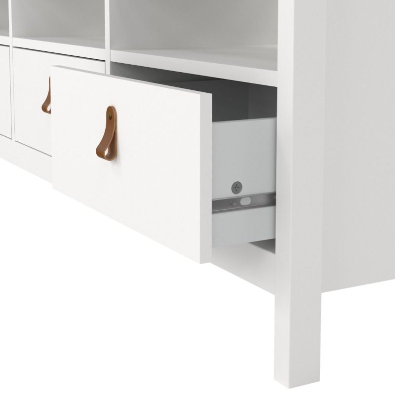 Barcelona Tv Unit 3 Drawers in White - Image 8