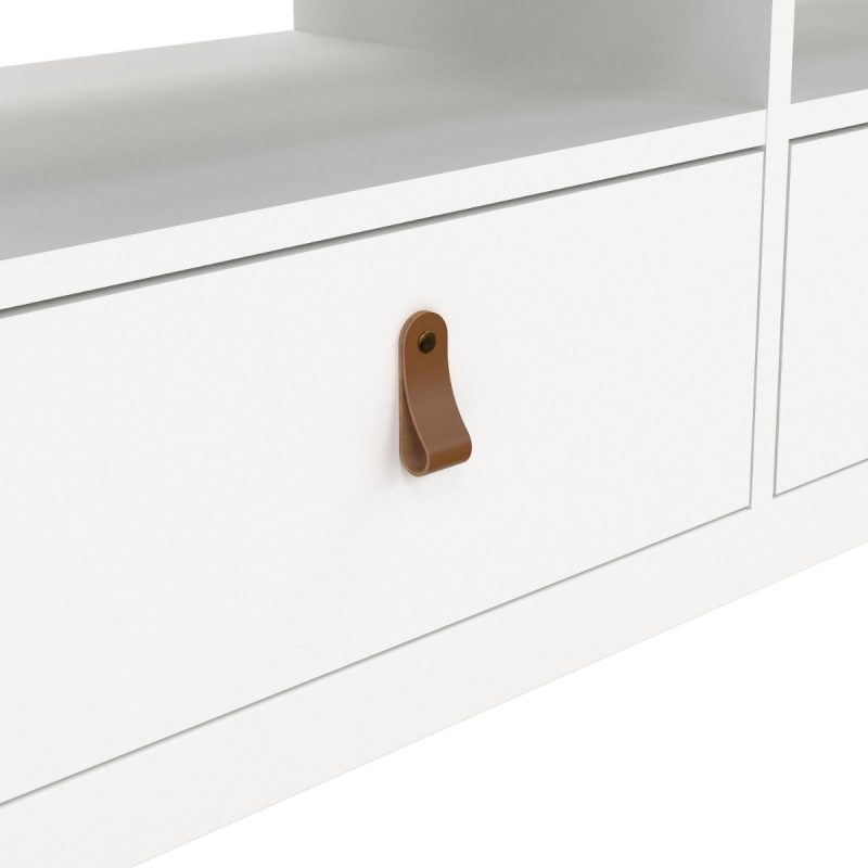 Barcelona Tv Unit 3 Drawers in White - Image 9