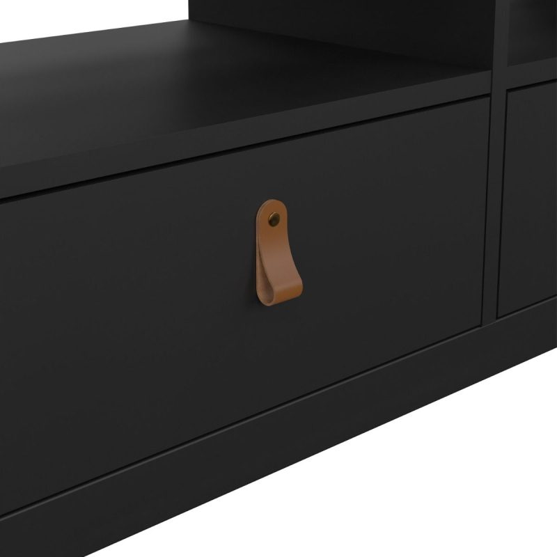 Barcelona TV Unit 3 Drawers in Matt Black - Image 8