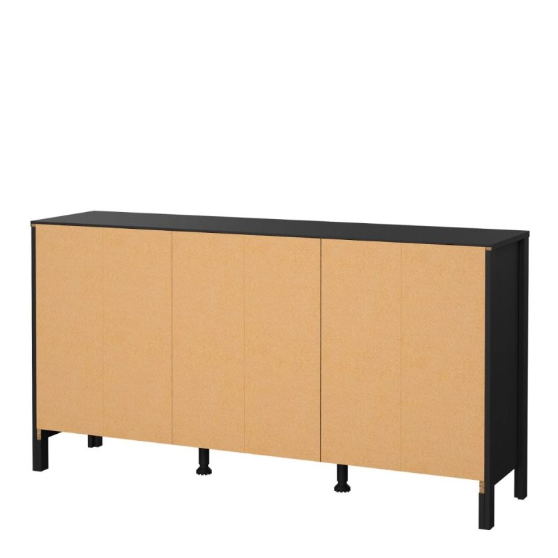 Barcelona Sideboard 2 Doors 3 Drawers in Matt Black - Image 4