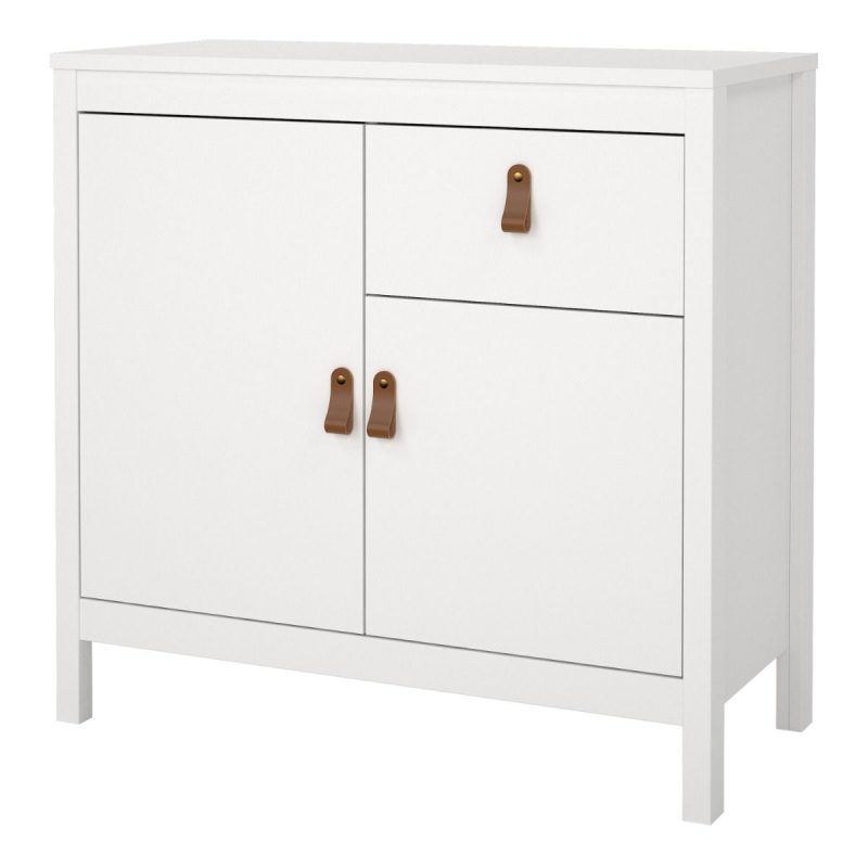 Barcelona Sideboard 2 Doors 1 Drawer in White - Image 3