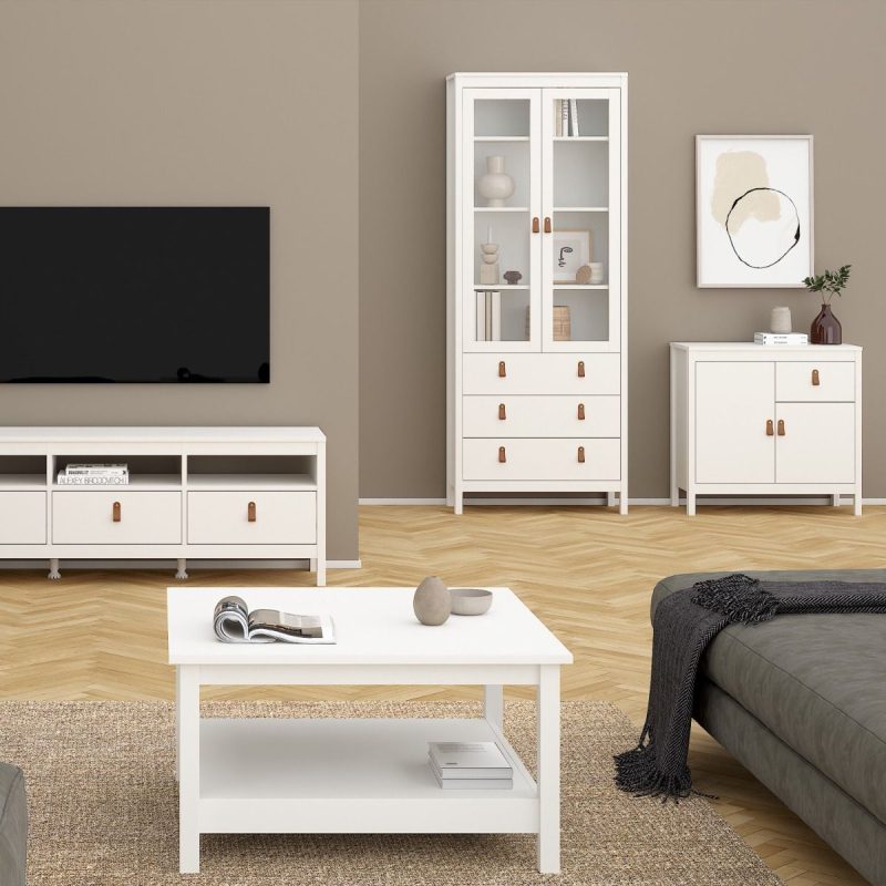 Barcelona Sideboard 2 Doors 1 Drawer in White - Image 6