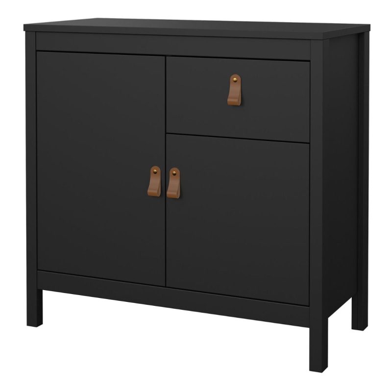 Barcelona Sideboard 2 Doors 1 Drawer in Matt Black - Image 3