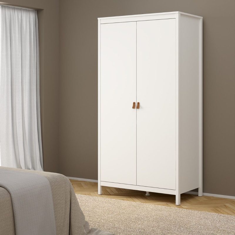 Barcelona Wardrobe with 2 Doors in White - Image 6