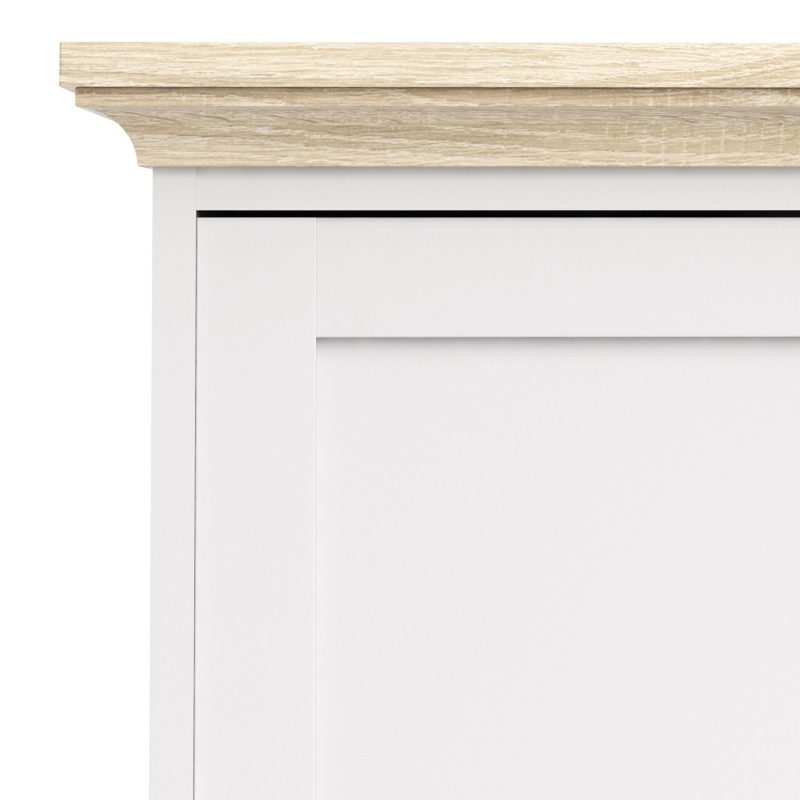 Paris Wardrobe With 2 Doors In White And Oak - Image 3