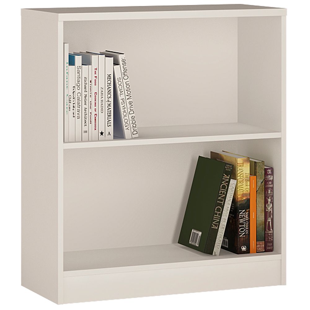 4 You Low Wide Bookcase In Pearl White