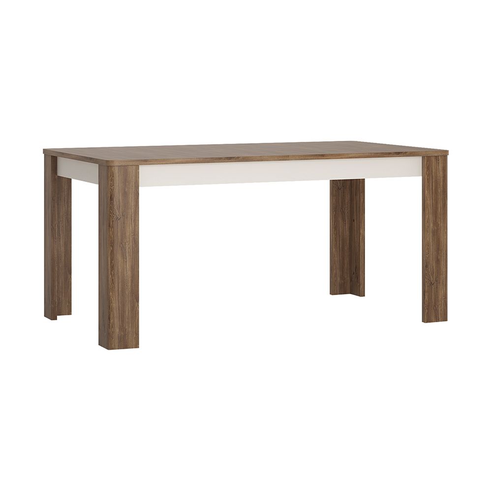 Toledo Extending Dining Table In White And Oak