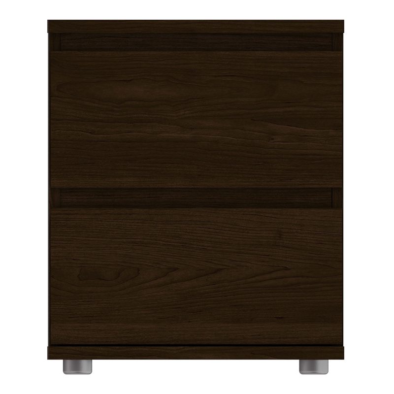 Nova Bedside 2 Drawer In Dark Walnut