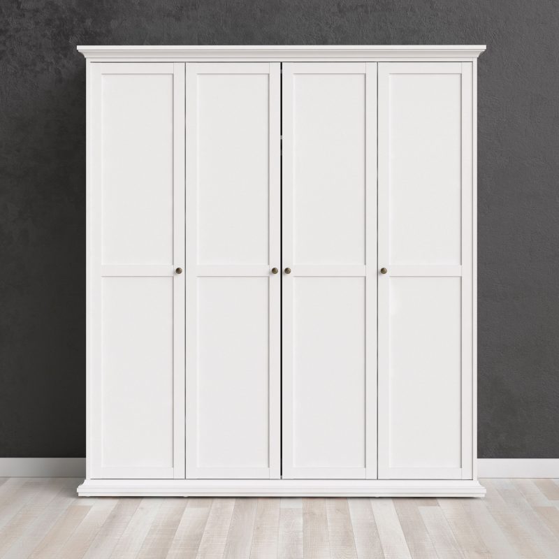 Paris Wardrobe with 4 Doors in White - Image 6