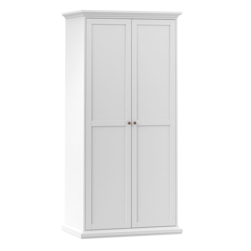 Paris Wardrobe with 2 Doors in White - Image 8