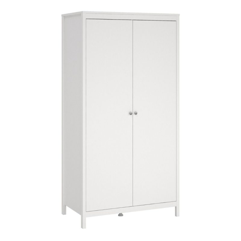 Madrid Wardrobe with 2 Doors in White - Image 4