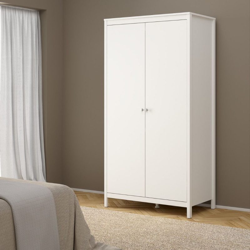 Madrid Wardrobe with 2 Doors in White - Image 5