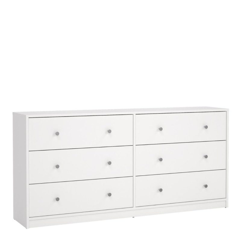 May Chest of 6 Drawers (3+3) in White - Image 3