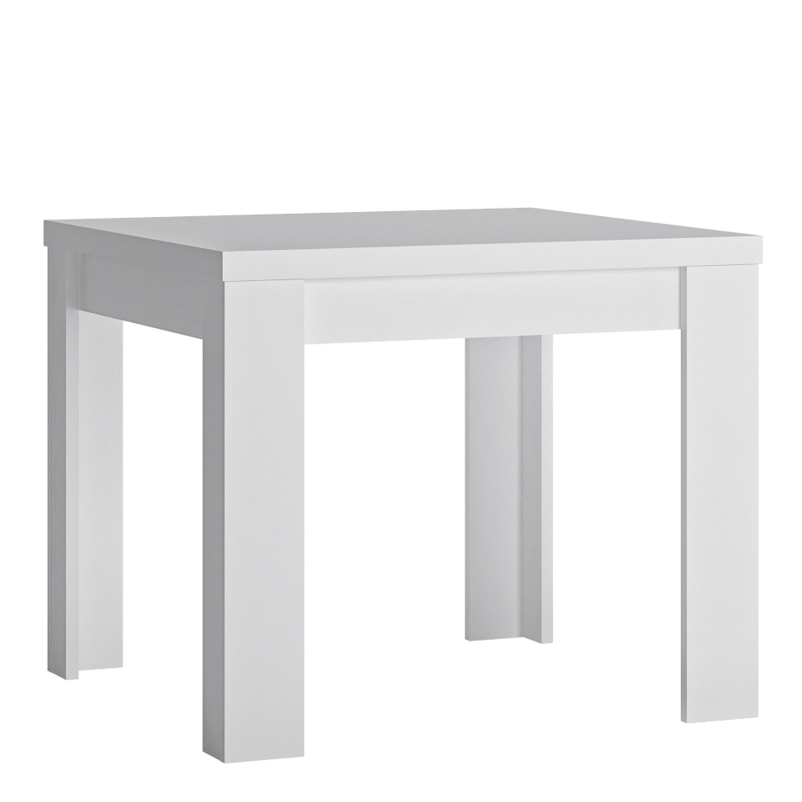 Lyon Small Extending Dining Table 90/180 Cm In White And High Gloss