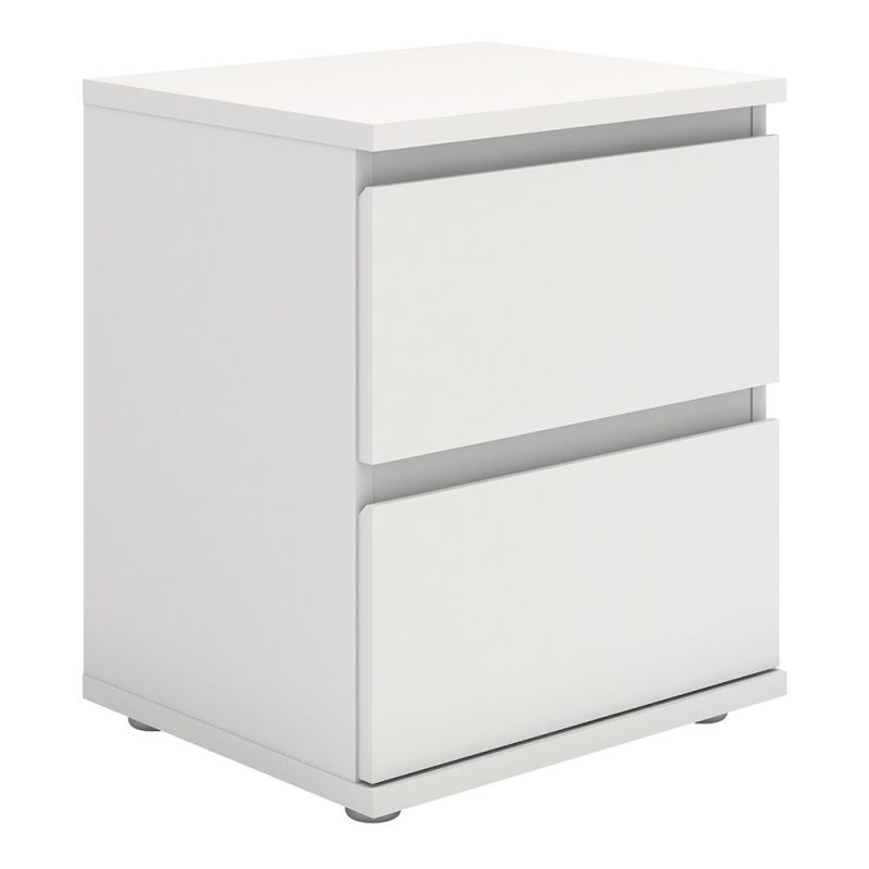 Nova Bedside 2 Drawer in White - Image 3