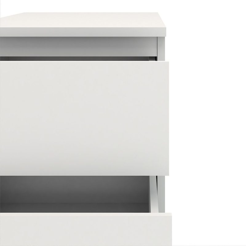 Nova Bedside 2 Drawer in White - Image 4