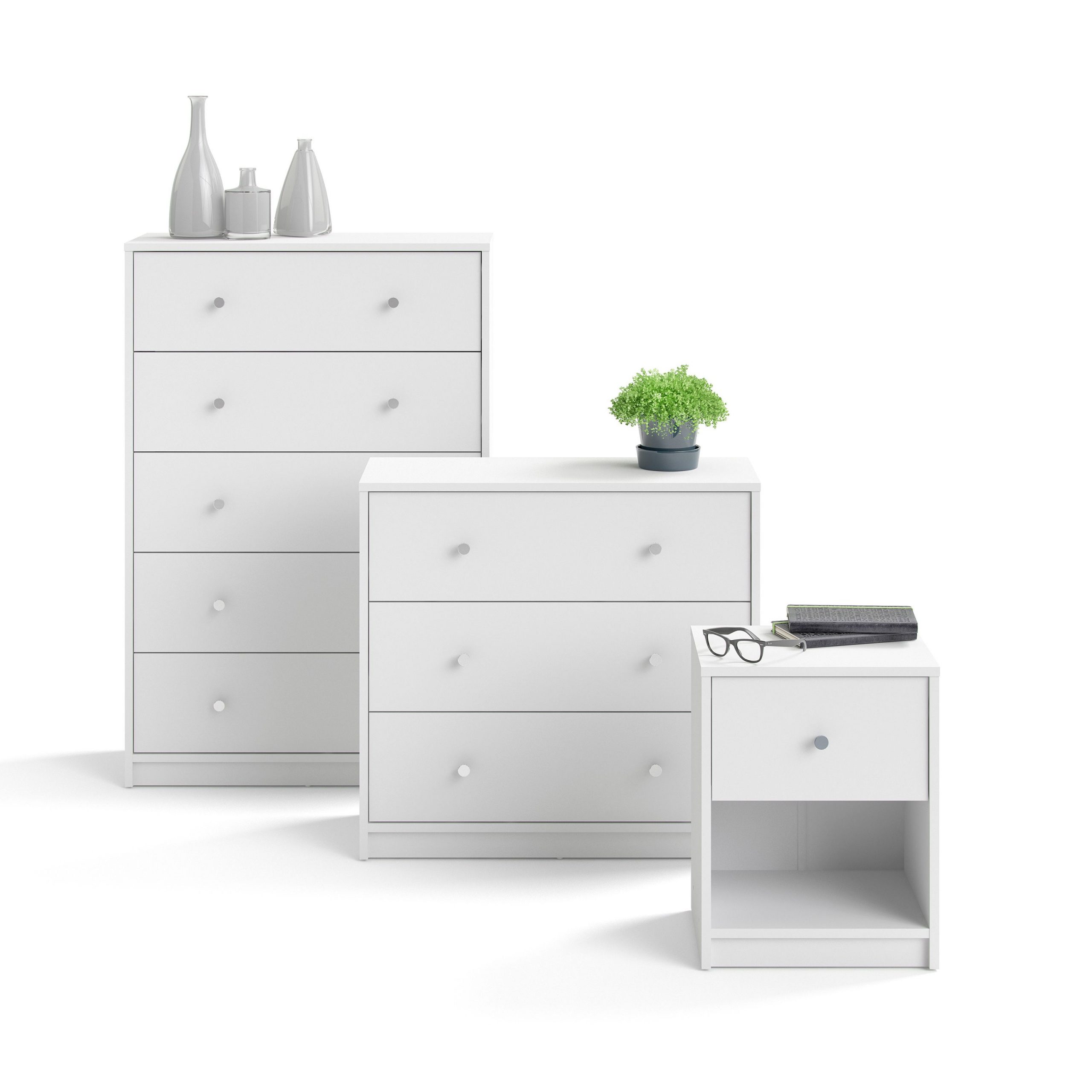 May Chest Of 3 Drawers In White