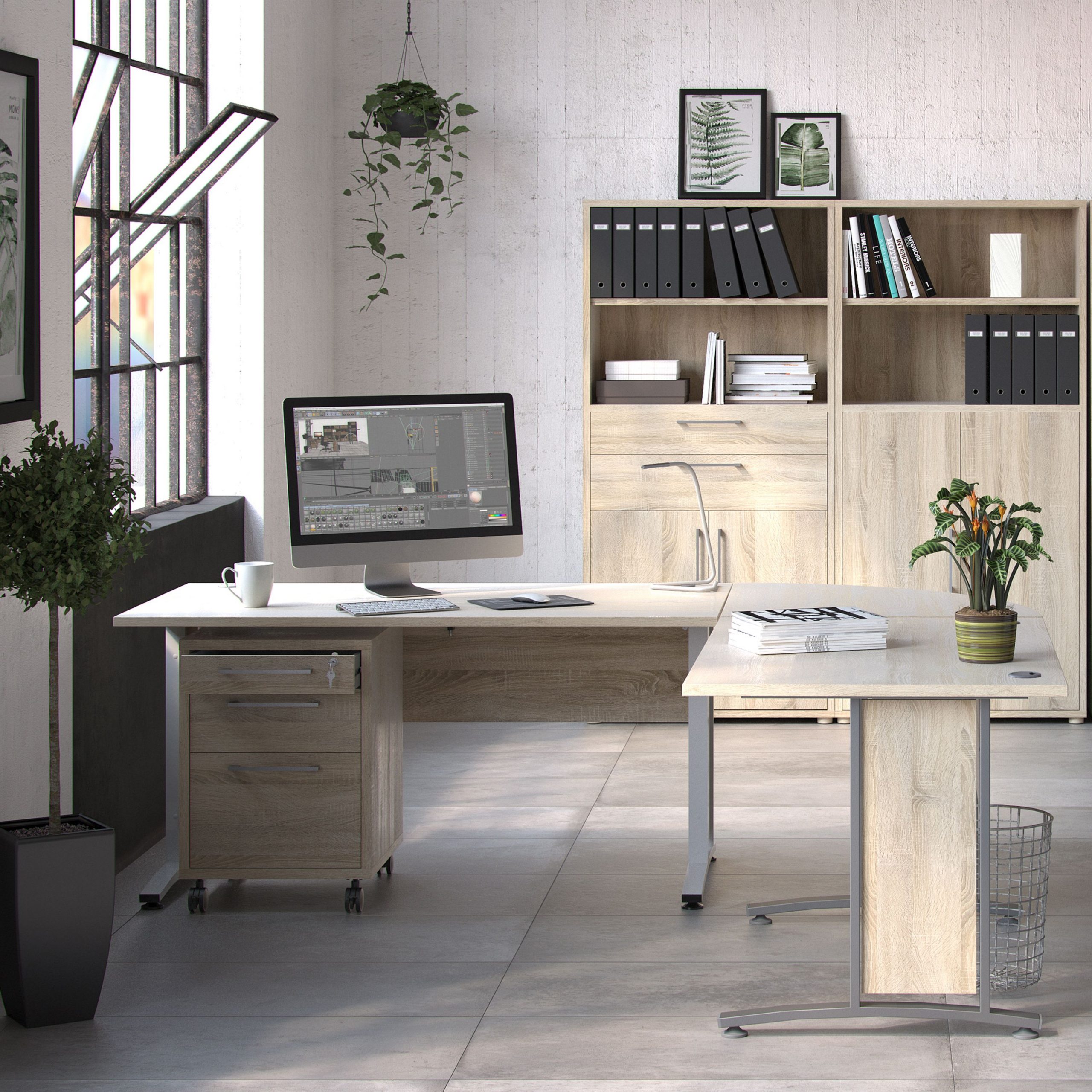 Prima Mobile File Cabinet In Oak