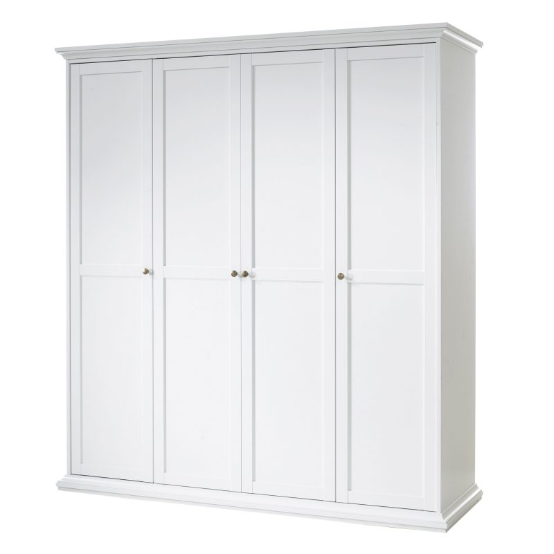 Paris Wardrobe with 4 Doors in White - Image 5