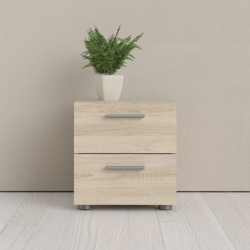 Pepe Bedside 2 Drawers in Oak - Image 4