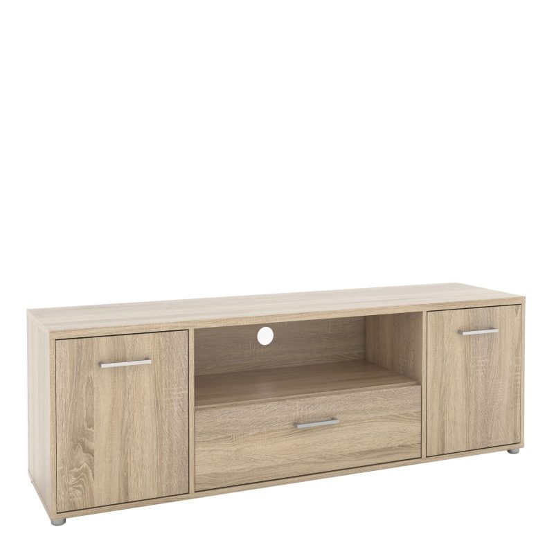 Match TV Unit 2 Doors 1 Drawer 1 Shelf In Oak