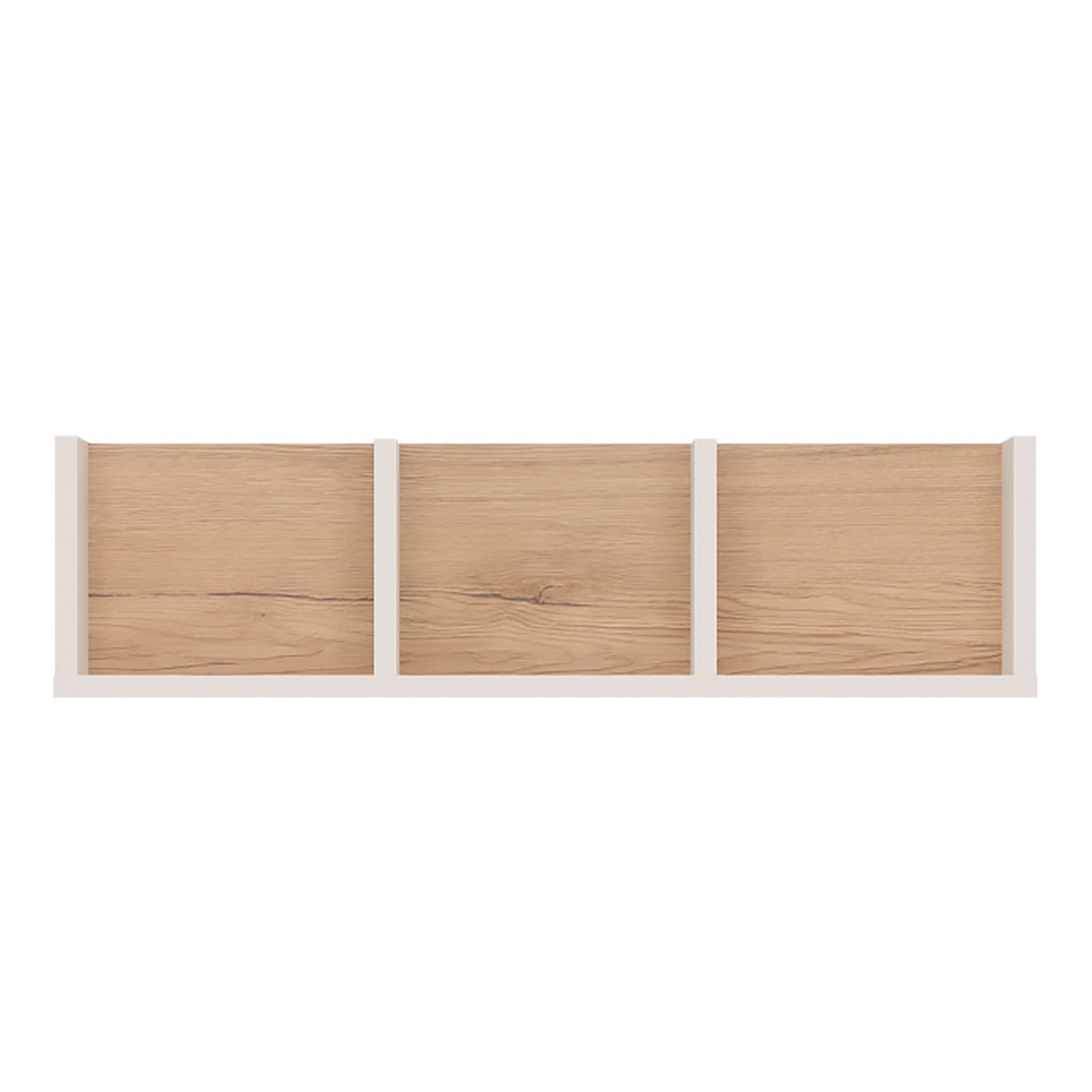 4kids 70cm Sectioned Wall Shelf In Light Oak