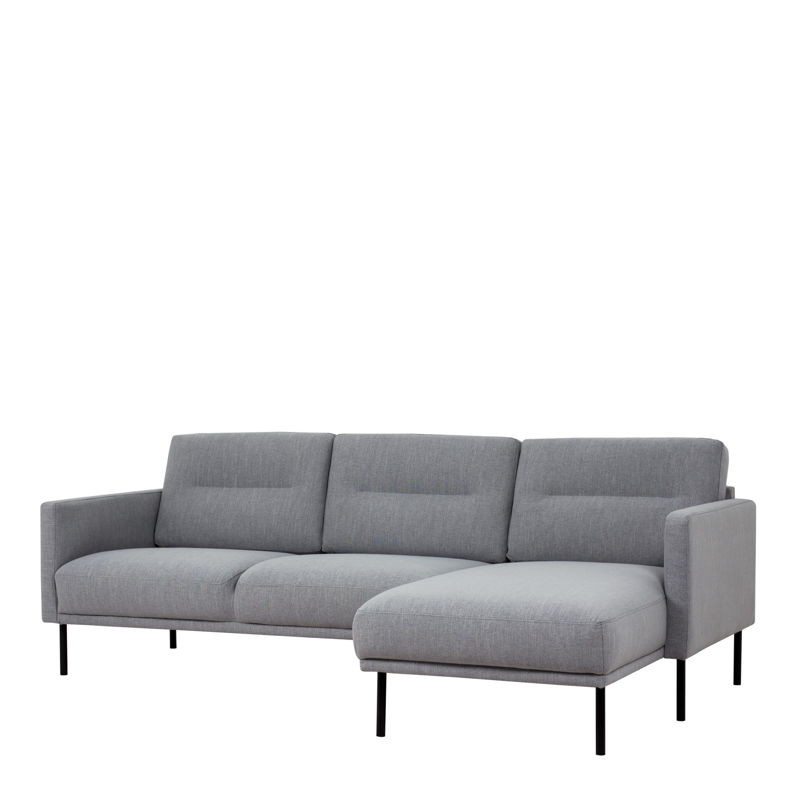 Larvik Chaiselongue Sofa (LH) – Dark Green , Black Legs