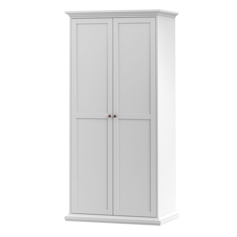 Paris Wardrobe with 2 Doors in White - Image 11