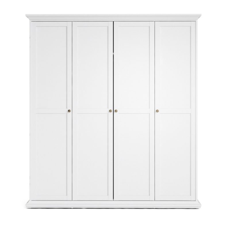 Paris Wardrobe with 4 Doors in White - Image 8