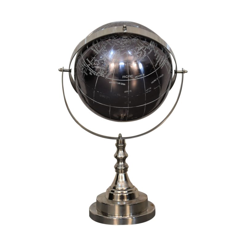 Black Globe With Chrome Frame - Image 8