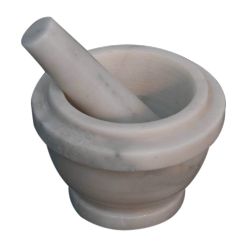 White Marble Pestle & Mortar Set - Image 3