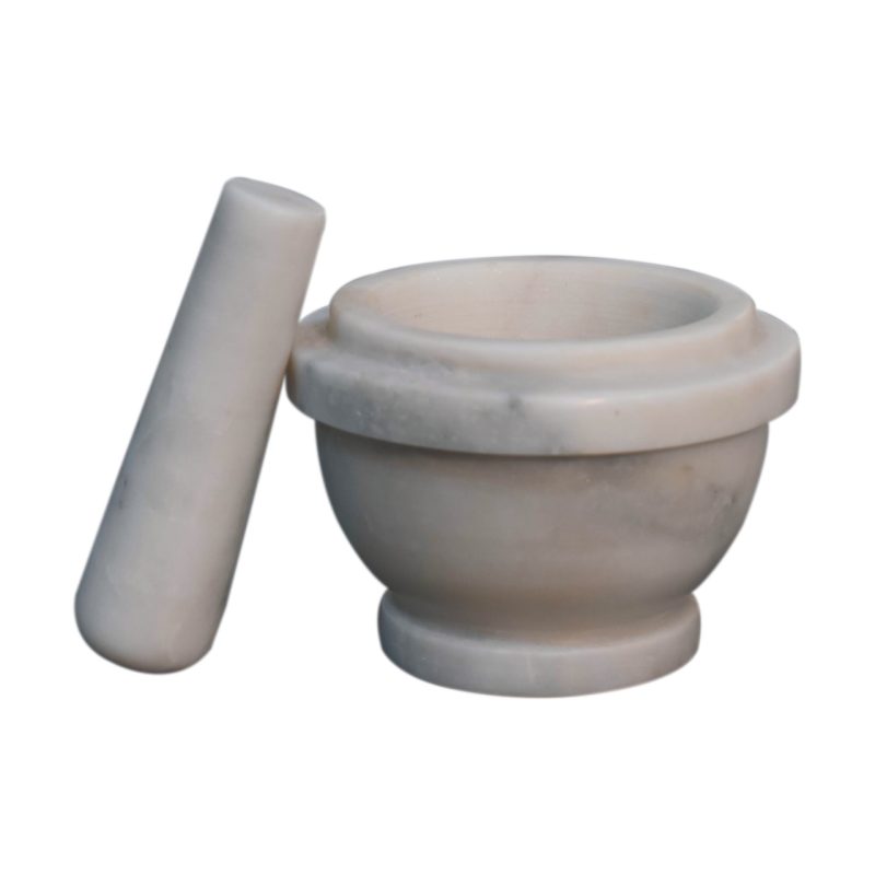 White Marble Pestle & Mortar Set - Image 4