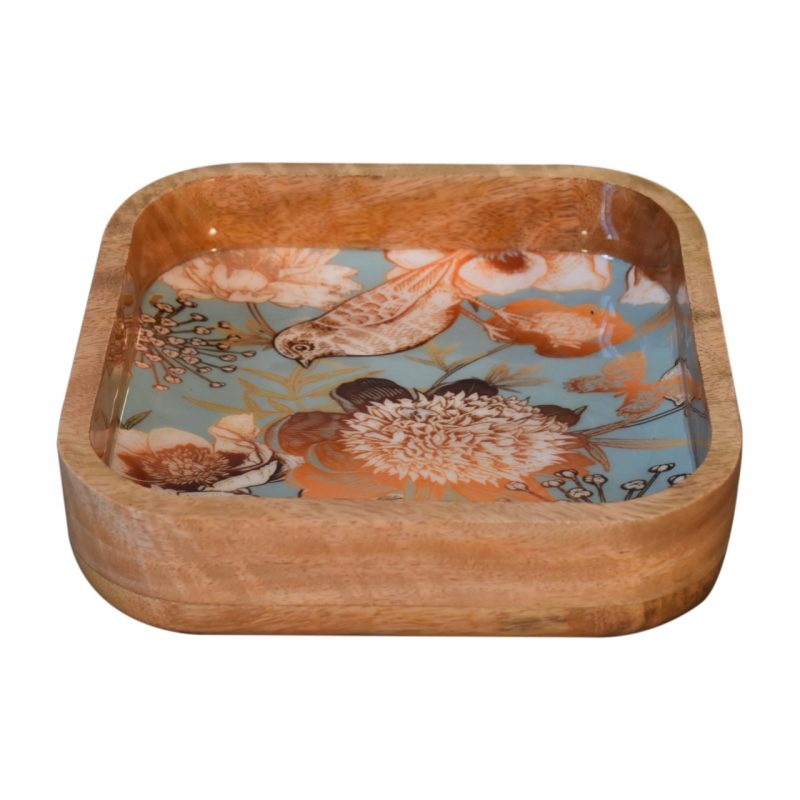Floral Bird Square Bowl Set Of 2 - Image 5
