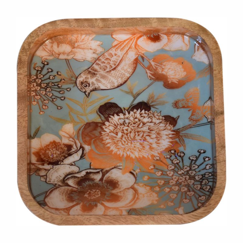 Floral Bird Square Bowl Set Of 2 - Image 6