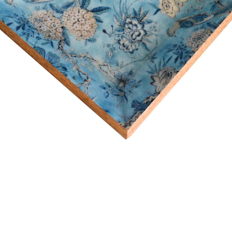Lacquered Green Bird Square Platter Set Of 2 - Image 7