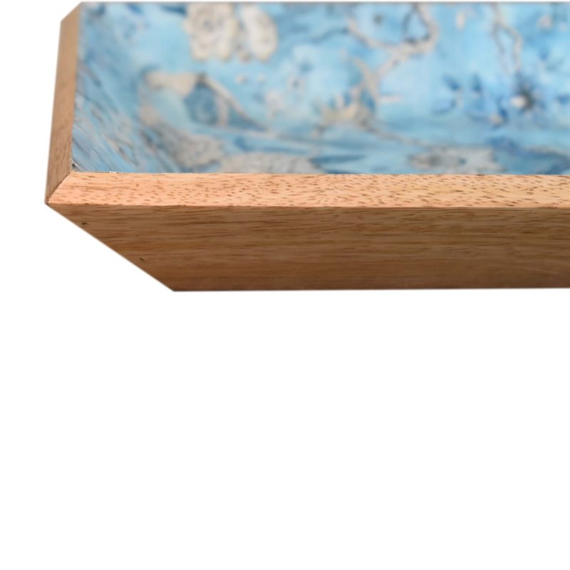 Lacquered Green Bird Square Platter Set Of 2 - Image 8